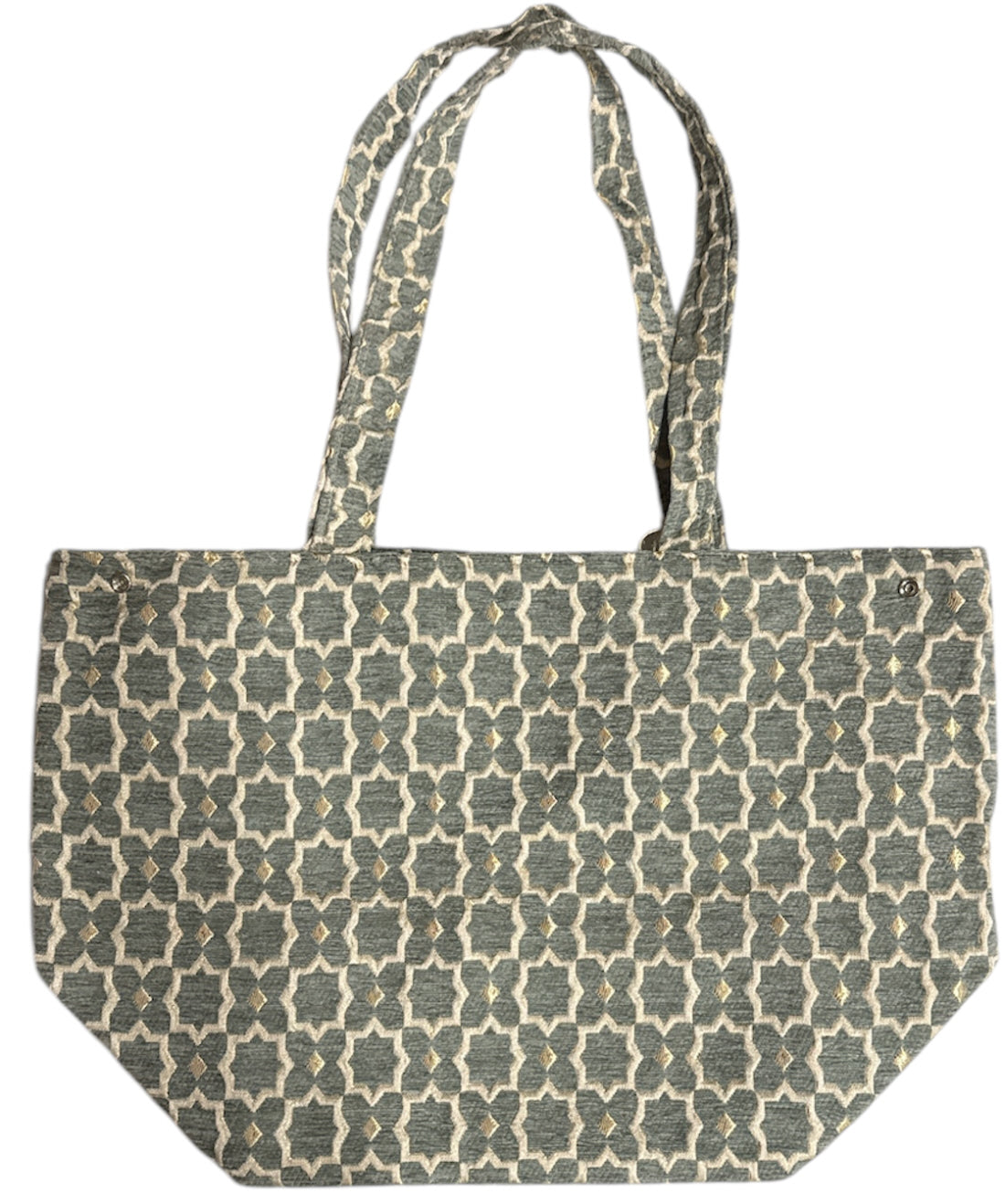 Marokkaanse XL shopper van fluweel met gouddraad – grote tote bag – foto 8