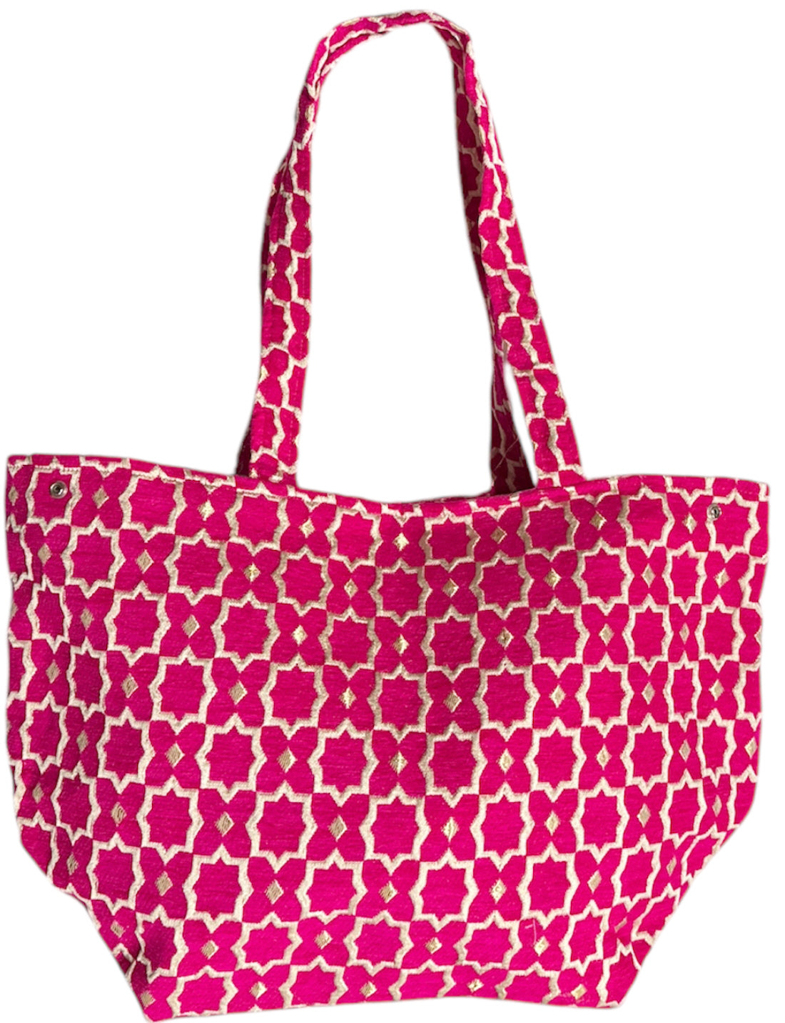 Marokkaanse shopper van fluweel met gouden accenten – medium tote bag – foto 8