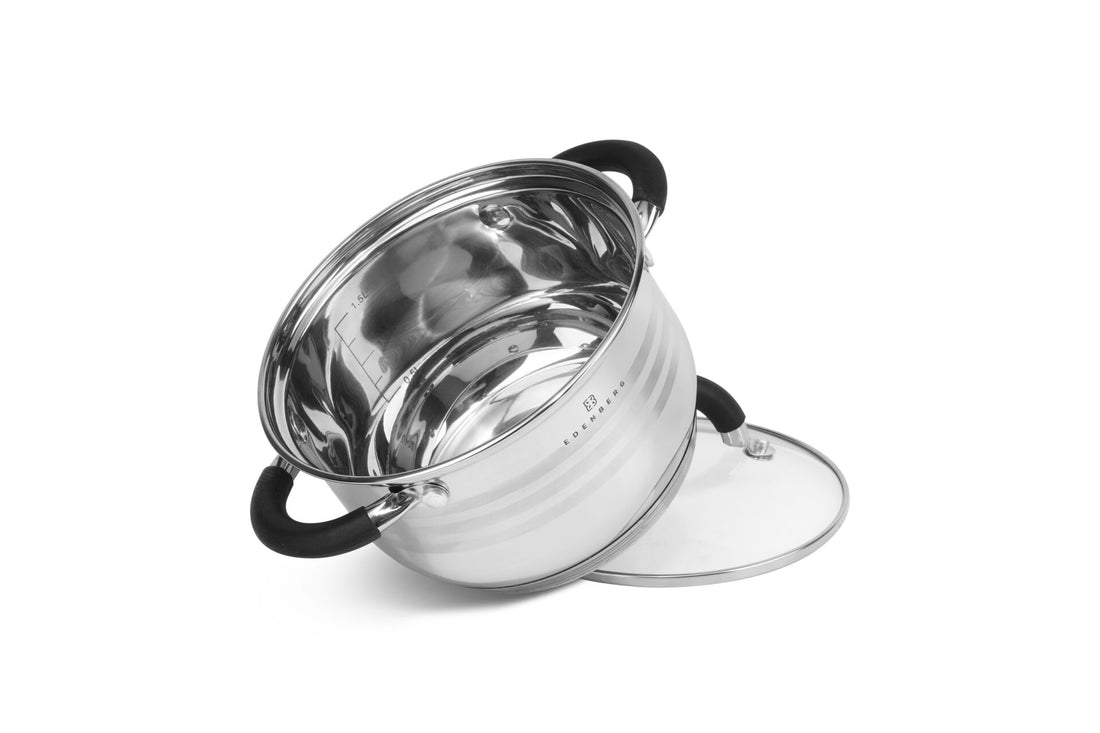 Edënbërg Classic Line - Luxury Cookware Set - Stainless Steel - 6-piece - Sandwich Bottom