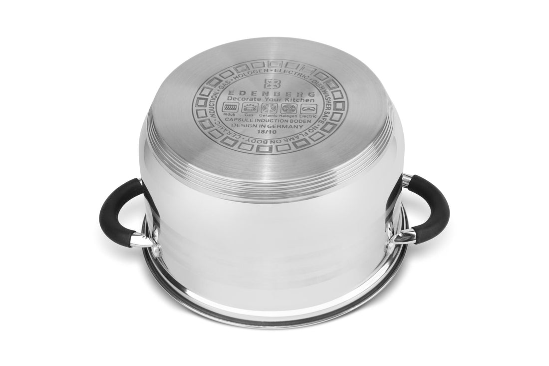 Edënbërg Classic Line - Luxury Cookware Set - Stainless Steel - 6-piece - Sandwich Bottom