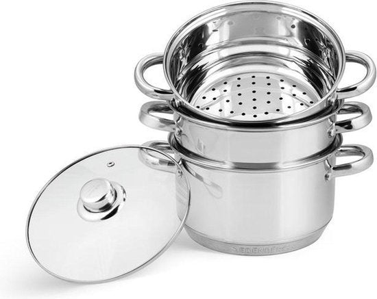 Edënbërg Classic Line - Ensemble de casseroles vapeur - Ø 22 cm - 4 pièces - Fond 9 couches