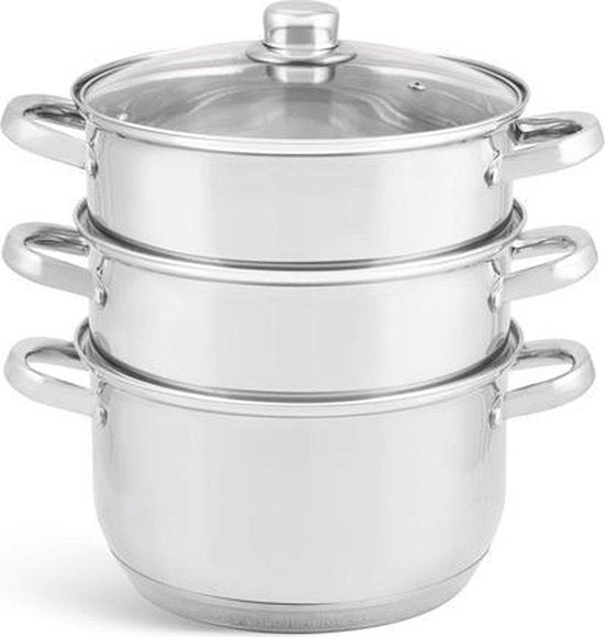 Edënbërg Classic Line - Ensemble de casseroles vapeur - Ø 22 cm - 4 pièces - Fond 9 couches