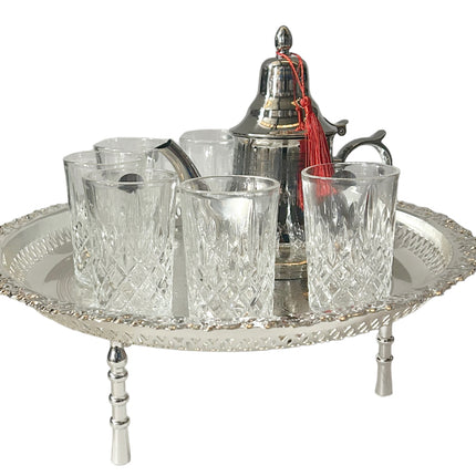Luxuriöses marokkanisches Teeset - Komplettes marokkanisches Teeservice