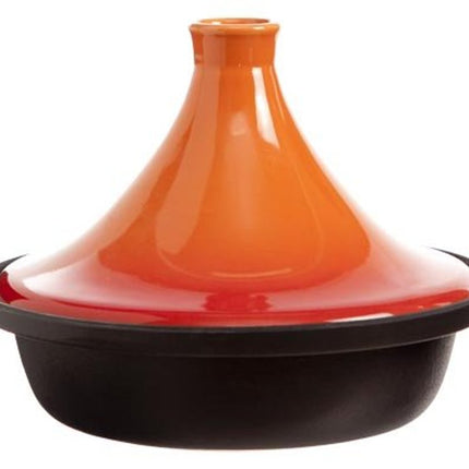 Cosy&Trendy Tajine - geschikt voor inductie - zwart/oranje - Ø 25 cm