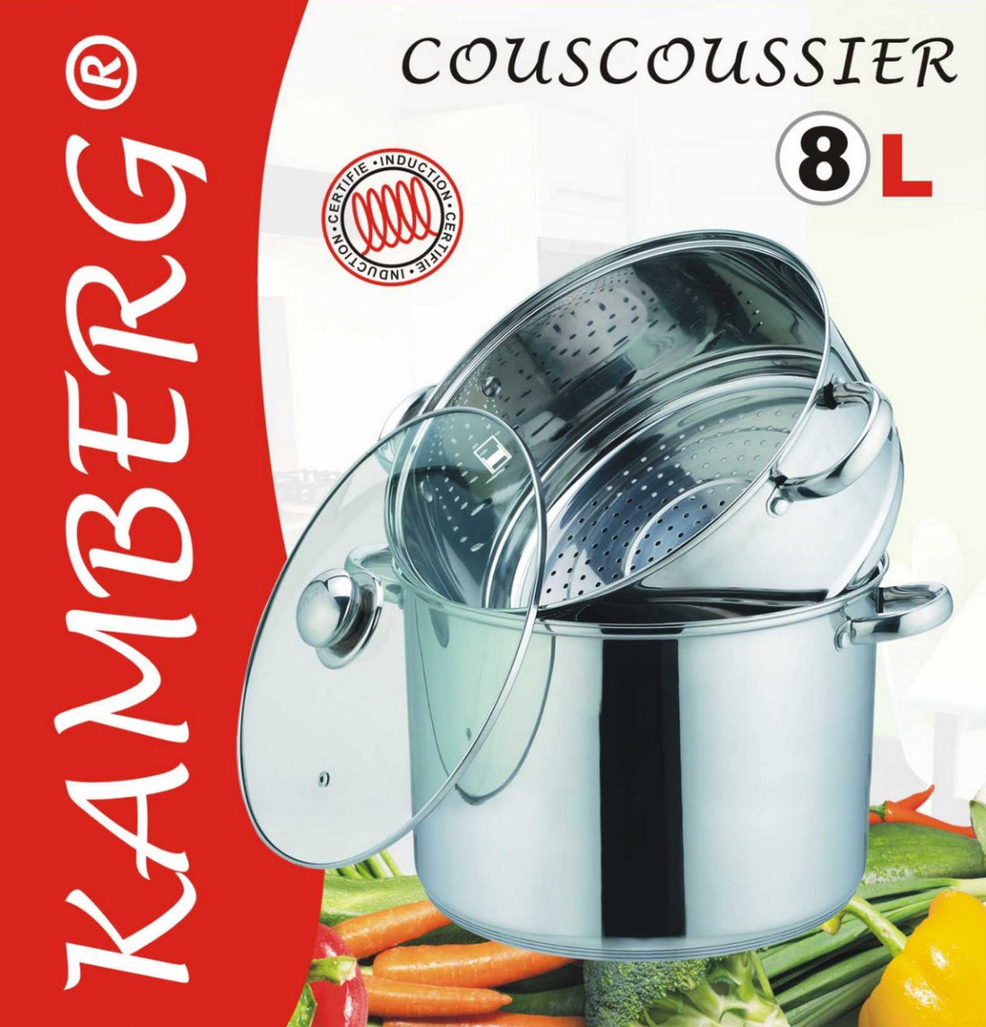 Couscoussier RVS 3-delig – Marokkaanse couscous pan, ook inductie, 4 tot 15 L – foto 6