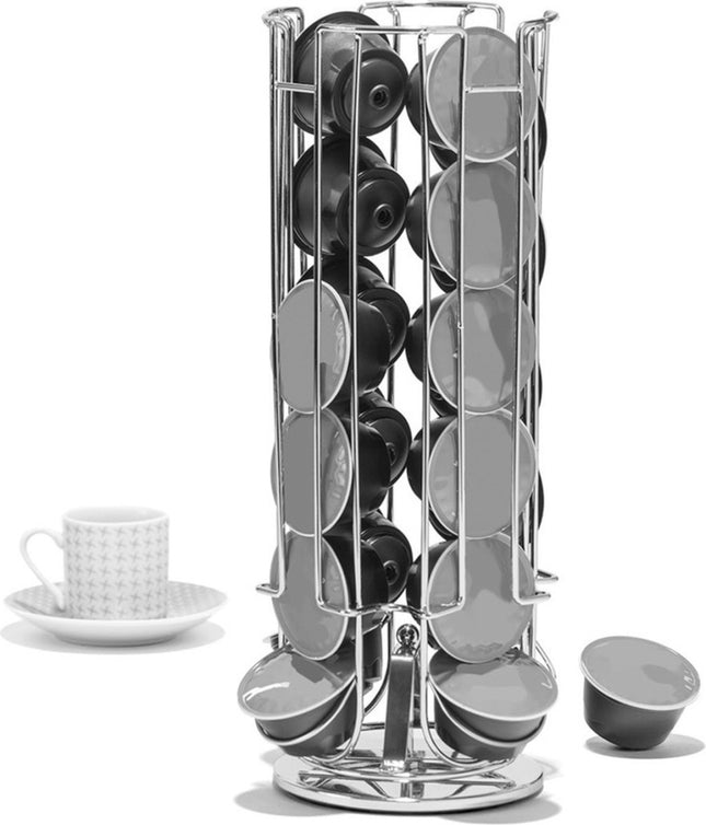 Metall Drehbare Kaffeekapsel - Kapselhalter 24 Kapseln