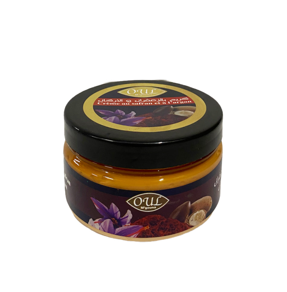 cream with saffron and argan