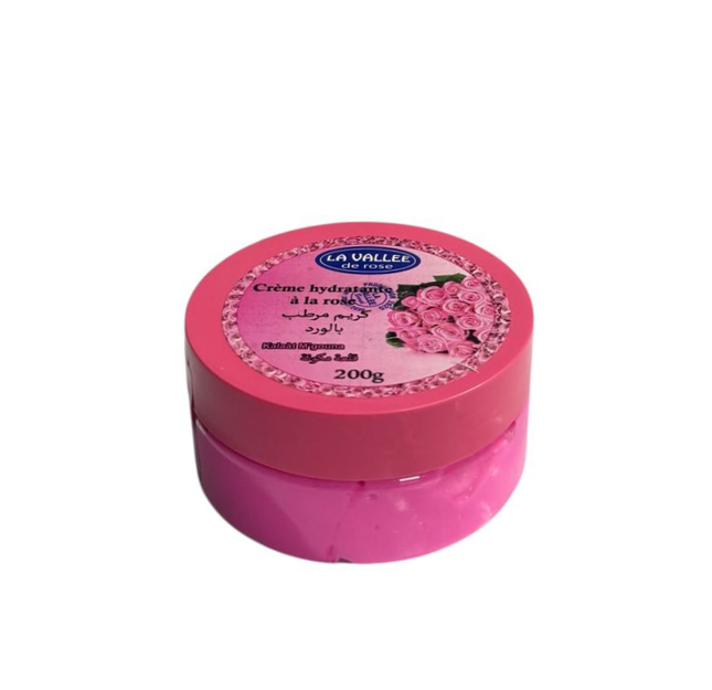 La Vallée Rozencrème – Intensiv Feuchtigkeitsspendende Creme mit Rosenessenz – 200g