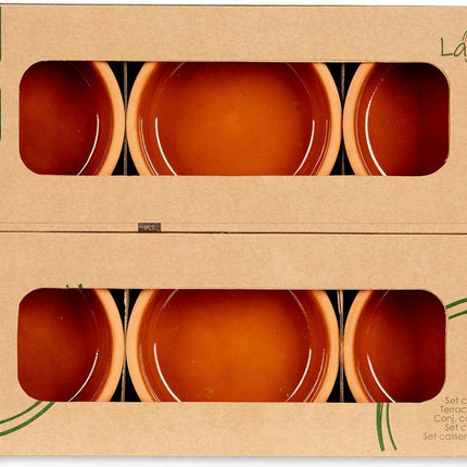 La Dehesa - Set 6x tapas creme brulee schaaltjes terracotta-bruin 12cm
