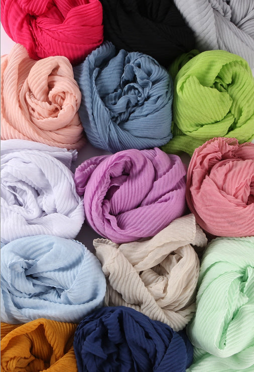 CRINKLE PLAIN scarf