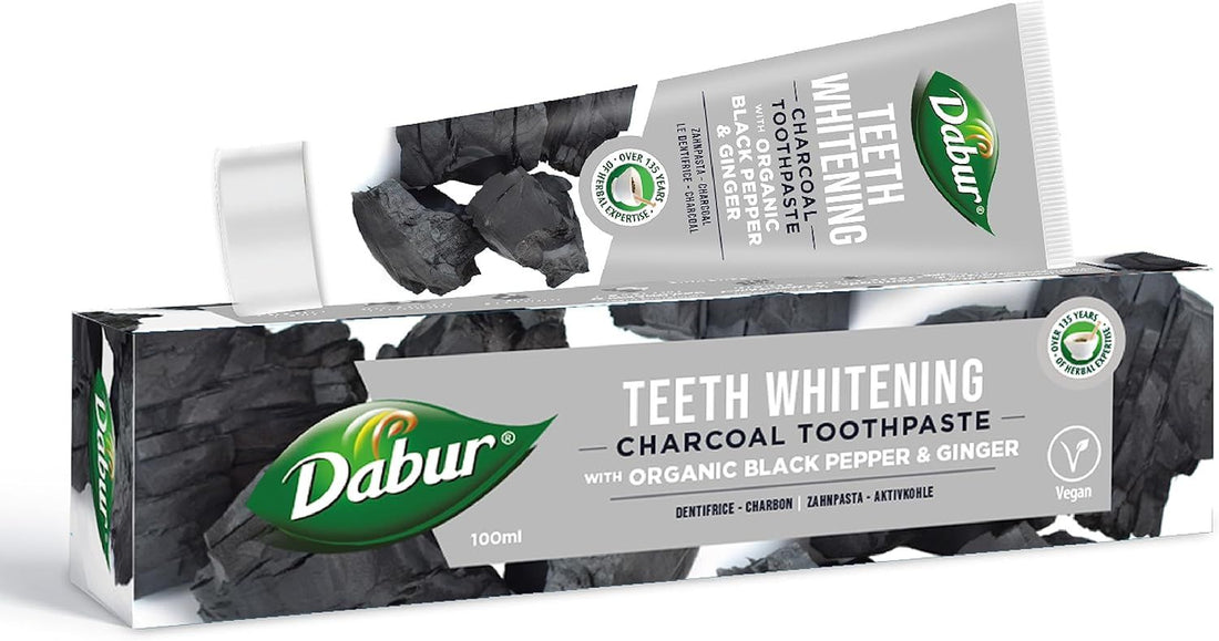 Dabur Herbal Tooth Paste Charcoal Whitening – tandpasta met houtskool, 100 ml