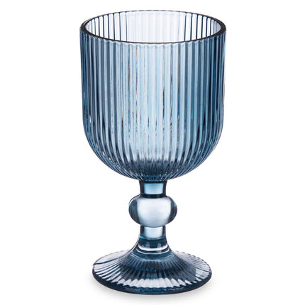 Set van 6 glazen van Geribbeld Glas, 260 ml
