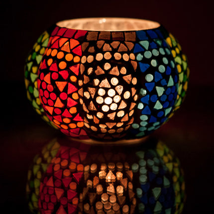 Mosaik Teelichthalter Melone Ø 15 cm