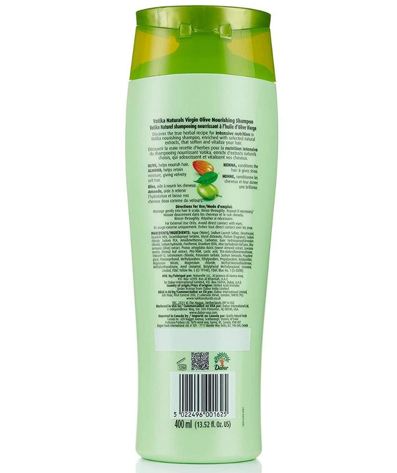 Dabur Vatika Naturals Virgin Olive Oil Shampoo – met amandel en henna, 400 ml – foto 2