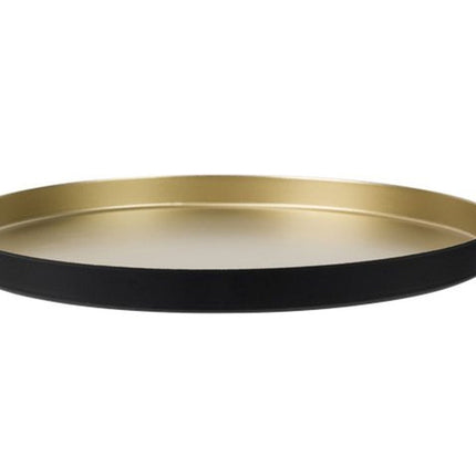 Dekorative Schale matt schwarz gold Metall 25cm