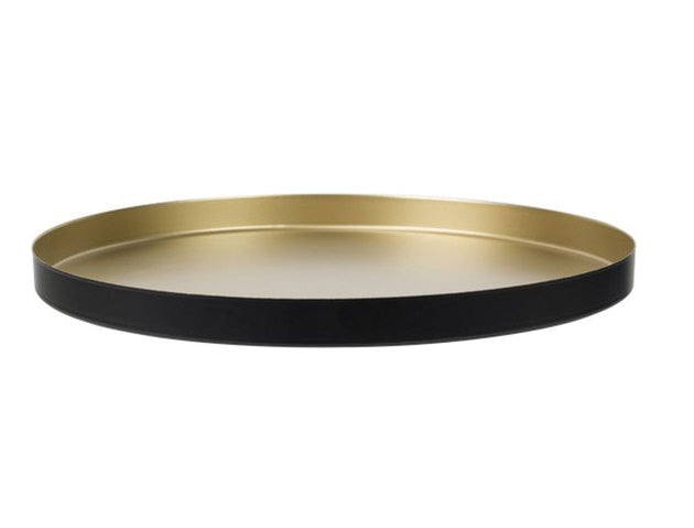 Bol décoratif métal mat noir or 25 cm