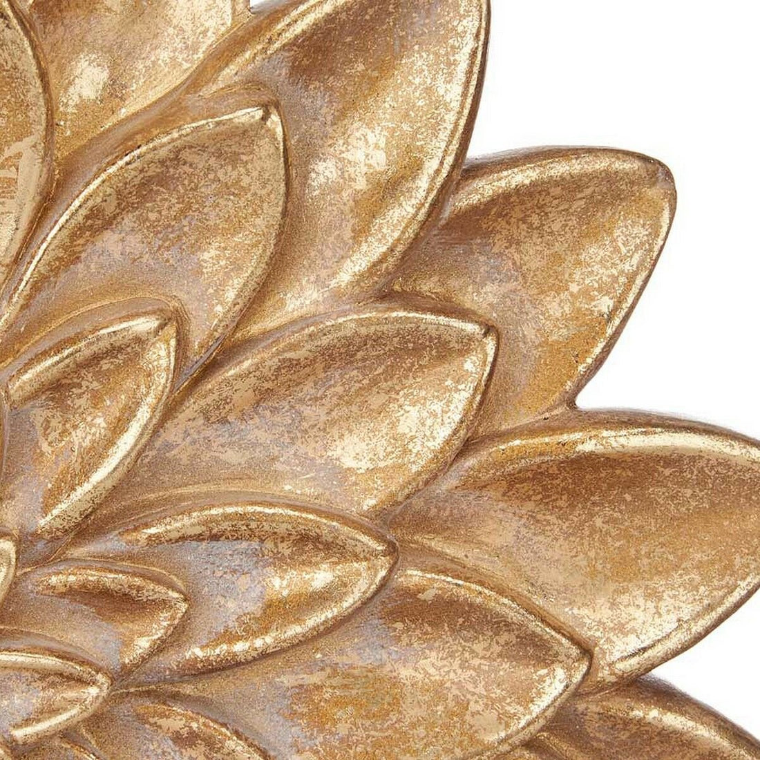 Décoration Statuette Fleur Dorée (29 x 39 x 10 cm)
