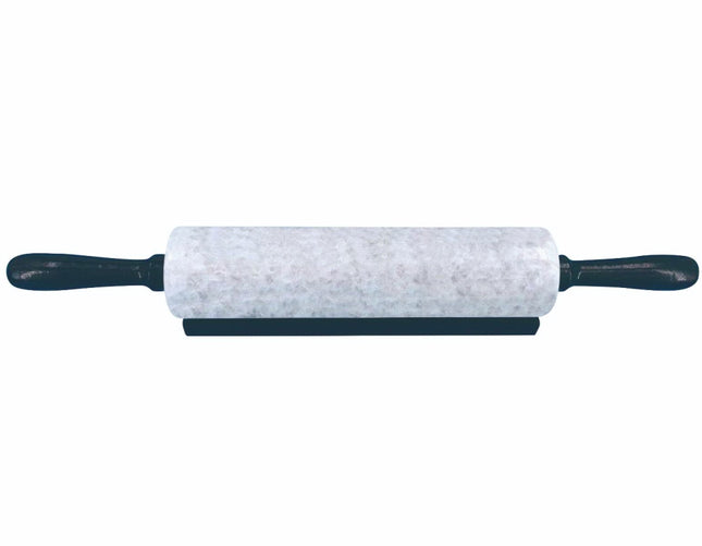 Marmor-Nudelholz mit Holzgriffen schwarz