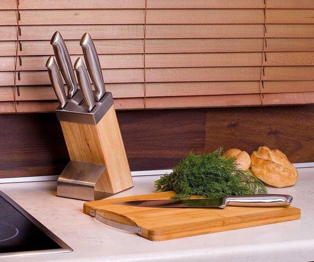 Kinghoff - Ensemble de 6 couteaux - avec bloc en bois