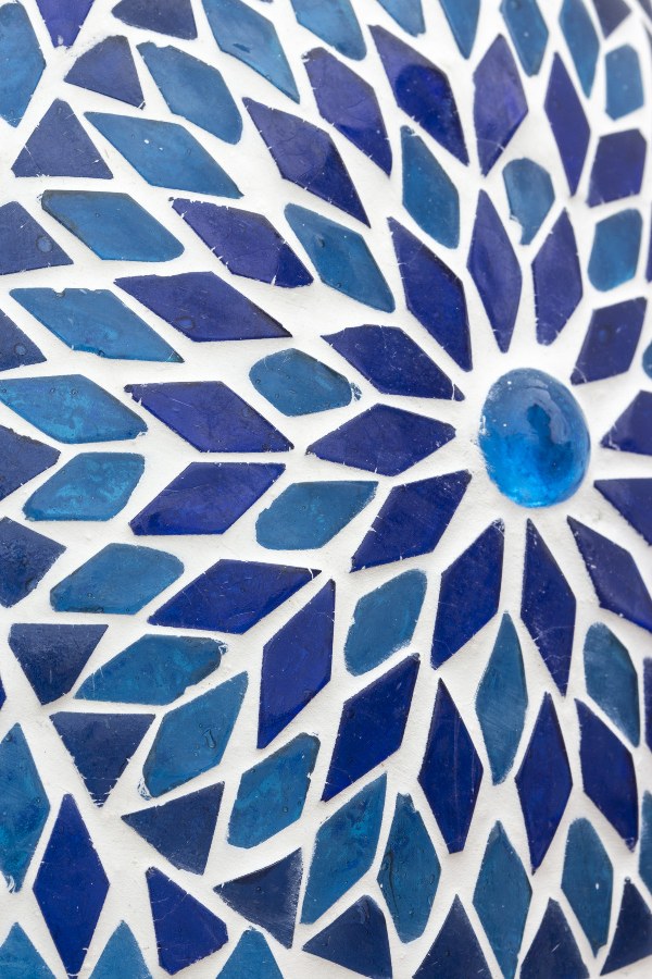 Plafonnier oriental mosaïque bleu 24 cm