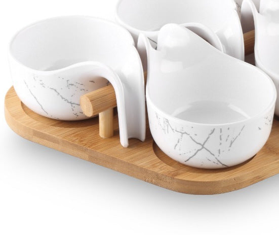 Serveerplank schaaltjes set van Melamine kommetjes