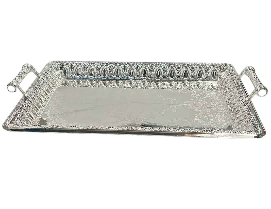 Rectangular silver tray 34x48 cm