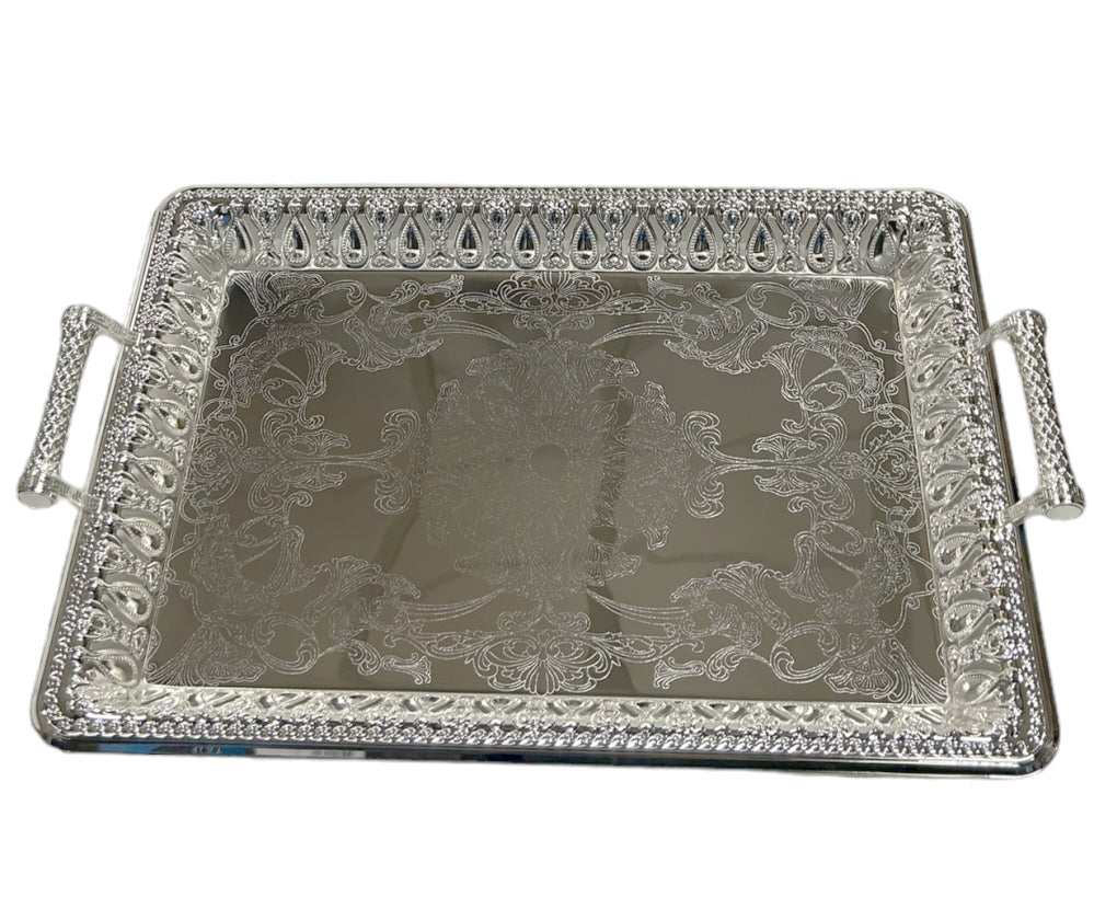 Rectangular silver tray 34x48 cm