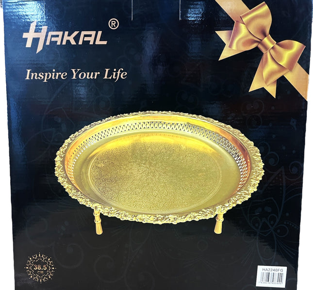 Marokkanisches Tablett gold auf Beinen