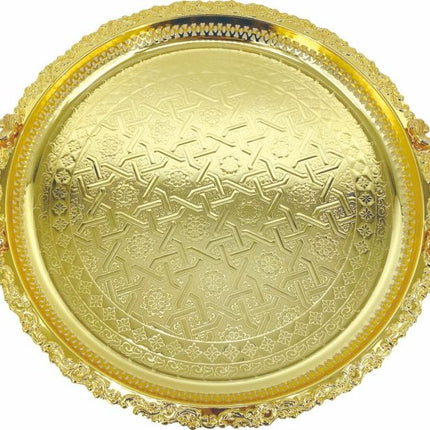 Marokkanisches Tablett gold 38,5 cm