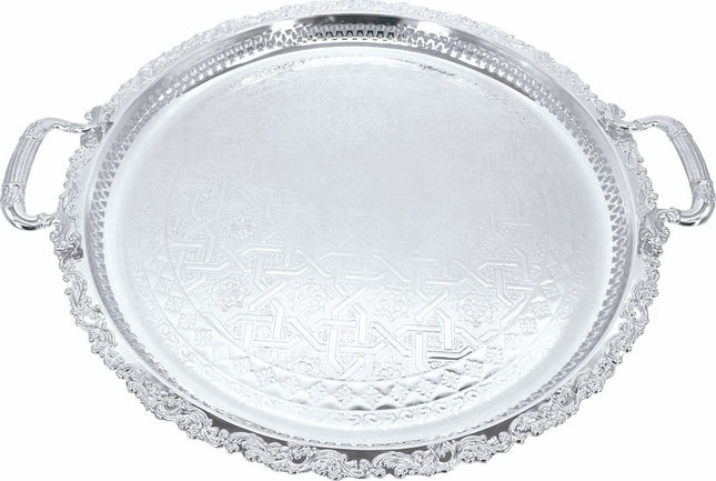 Marokkanisches Serviertablett Silber 45cm