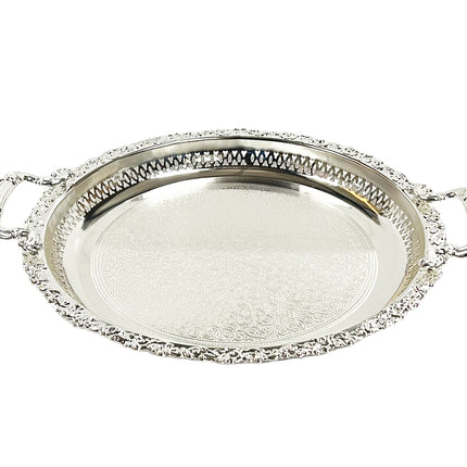 Marokkaanse dienblad zilver 38cm