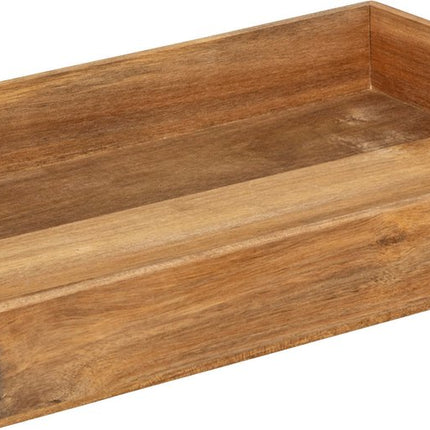 Küchen-Serviertablett mit erhöhtem Rand – Akazienholz – 42 x 30 cm