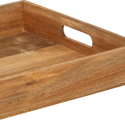 Küchen-Serviertablett mit erhöhtem Rand – Akazienholz – 42 x 30 cm