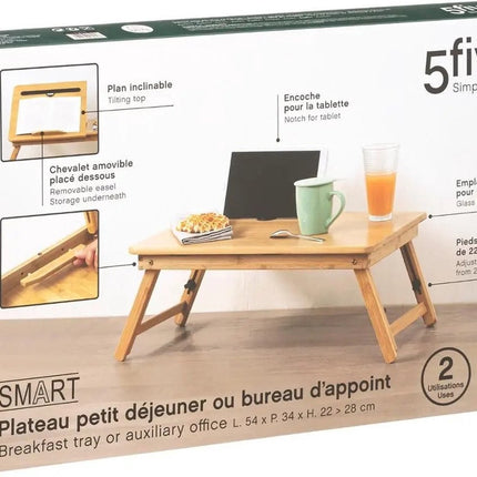 Frühstück im Bett/Laptoptisch/Serviertablett Smart 54 x 34 cm Bambus