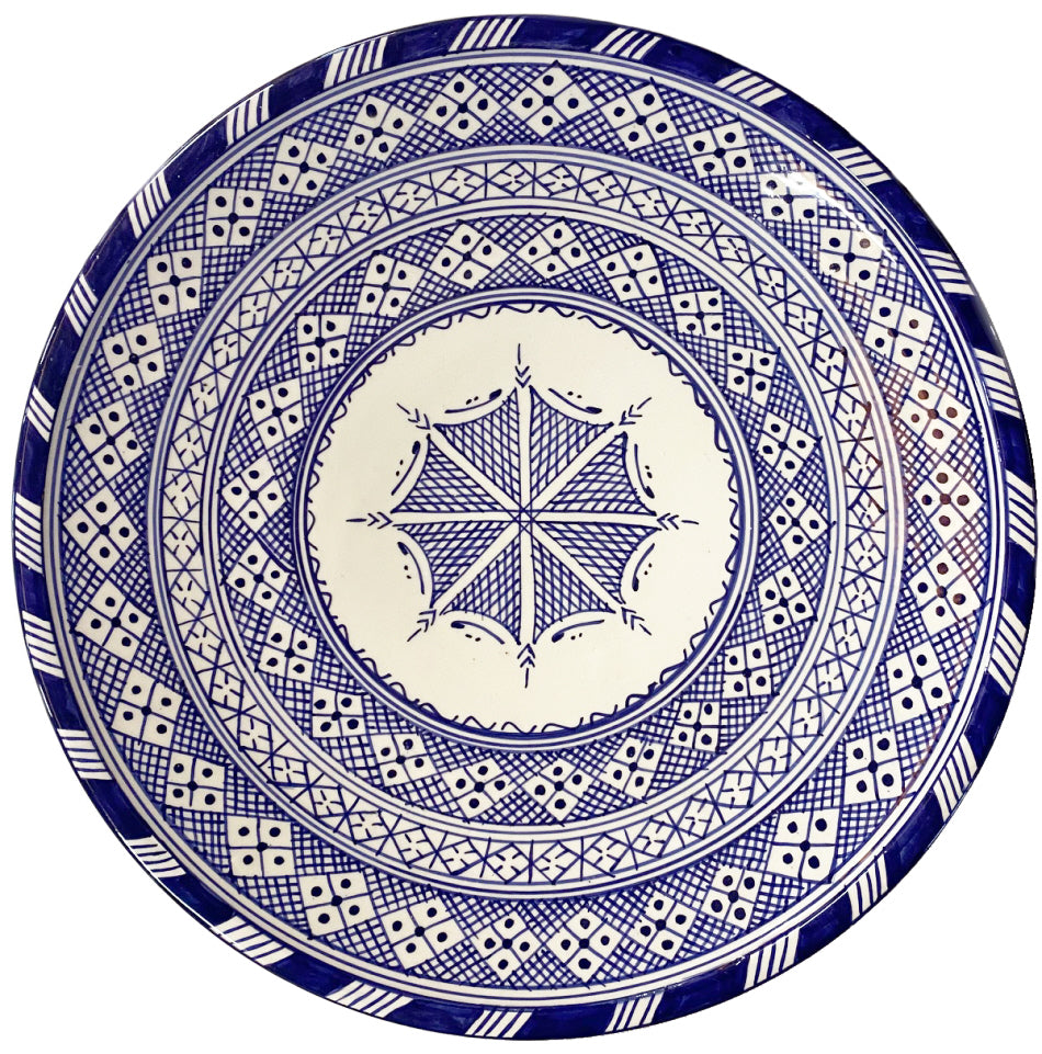 Plat en faïence marocaine de Fès Ø33