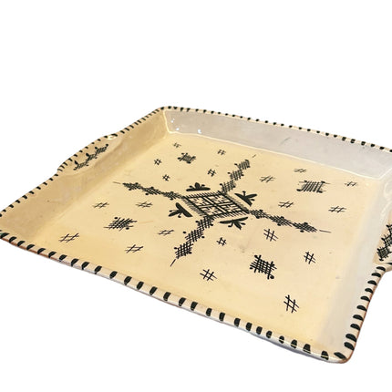 Marokkanisches Keramik-Servierset, Dip-Set, 6-teilig, quadratisch