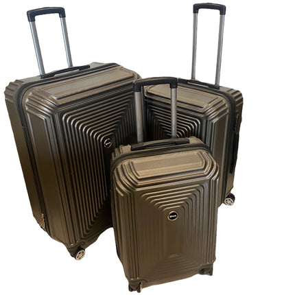 3-delige kofferset - Hardcase  Trolleyset met TSA-slot Donkergrijs