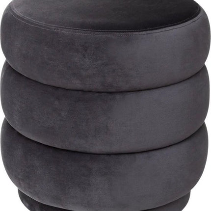 Atmosphera Luxus Pouf Samt Sinan - H40 cm - Velours - Samt - Fußstütze