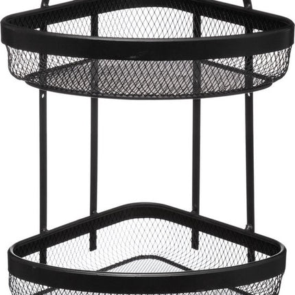 Duschregal - Gewürzregal 2 Ebenen - Schwarz - Eckregale