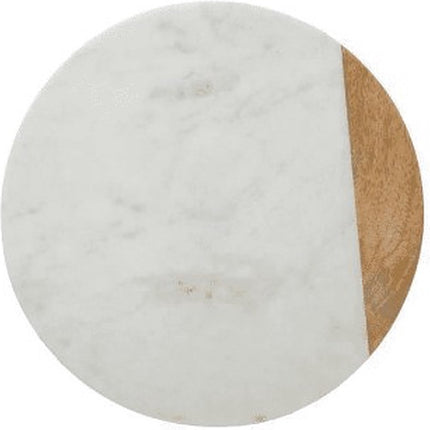 Drehplatte - Marmor & Holz - Durchmesser 30,5 cm. Höhe 4,5 cm