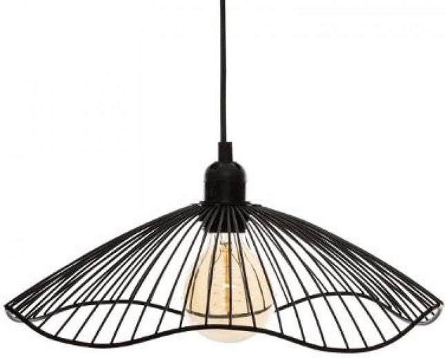 Hängelampe Galt Ø 34 cm schwarzes Drahtgeflecht