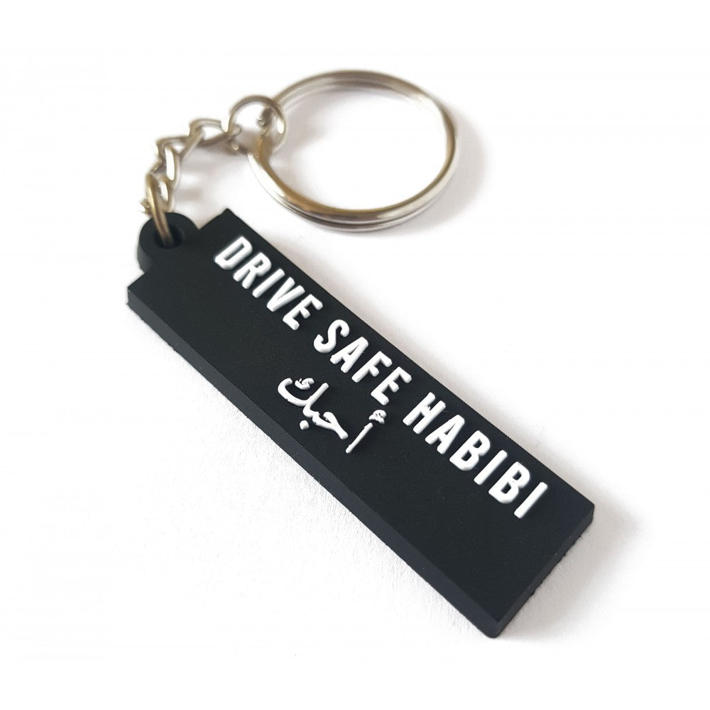 Drive safe habibi keychain