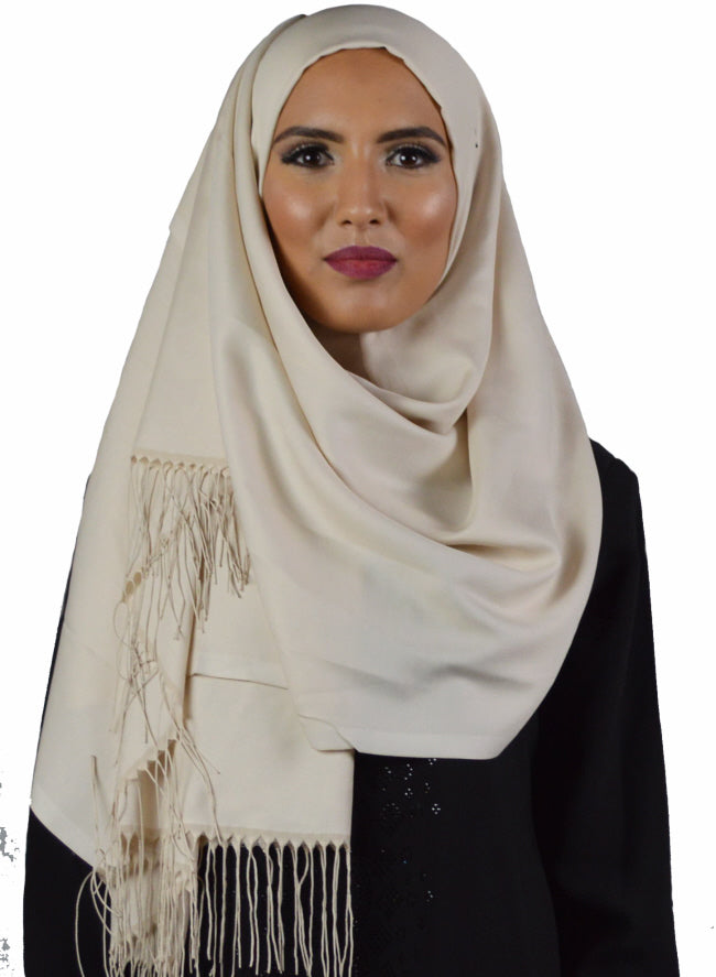 Satin sjaal – satijnen hoofddoek met subtiele glans, 180 x 70 cm – foto 2