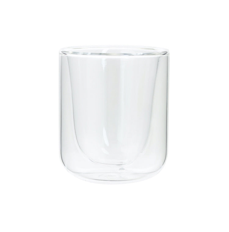 Double-walled coffee glass 200 ml, transparent