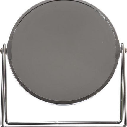Doppel-Kosmetikspiegel/Rasierspiegel auf Standfuß 19 x 8 x 21 cm silber
