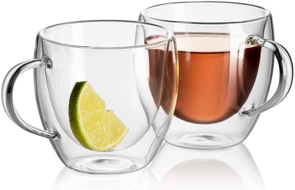 6 Double-Walled Glasses With Handles - 250 ml