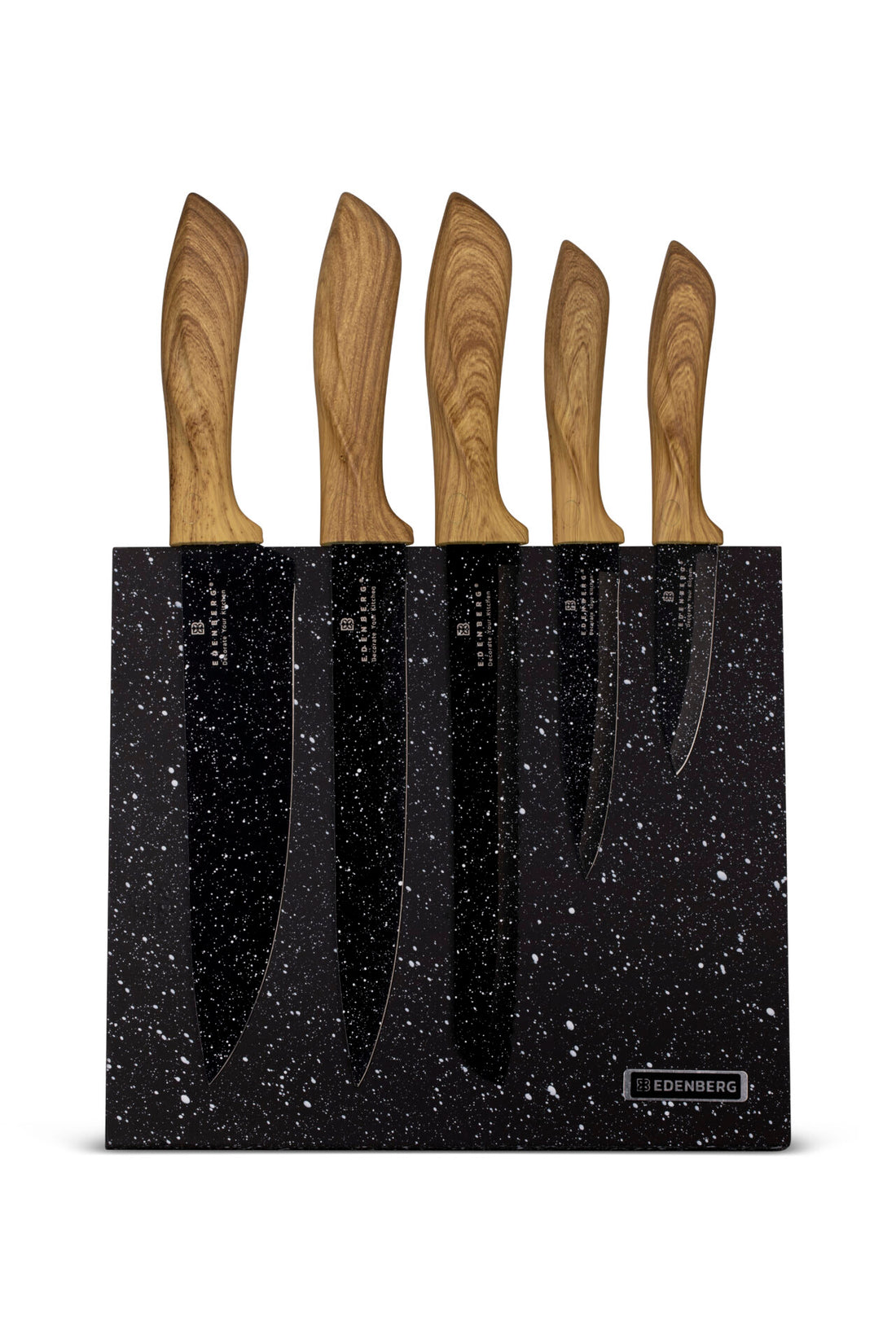 Set de couteaux de luxe avec bloc magnétique - Acier inoxydable - 6 pièces - Edënbërg