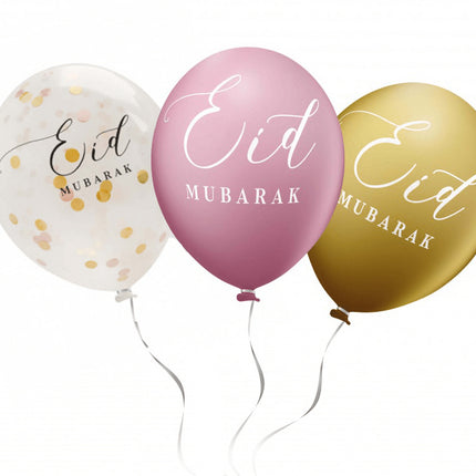 EID mubarak ballonnen mix 6 stuks
