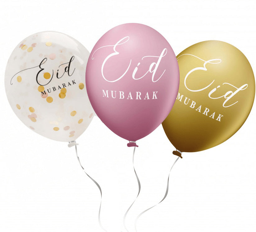 EID Mubarak balloon mix 6 pieces