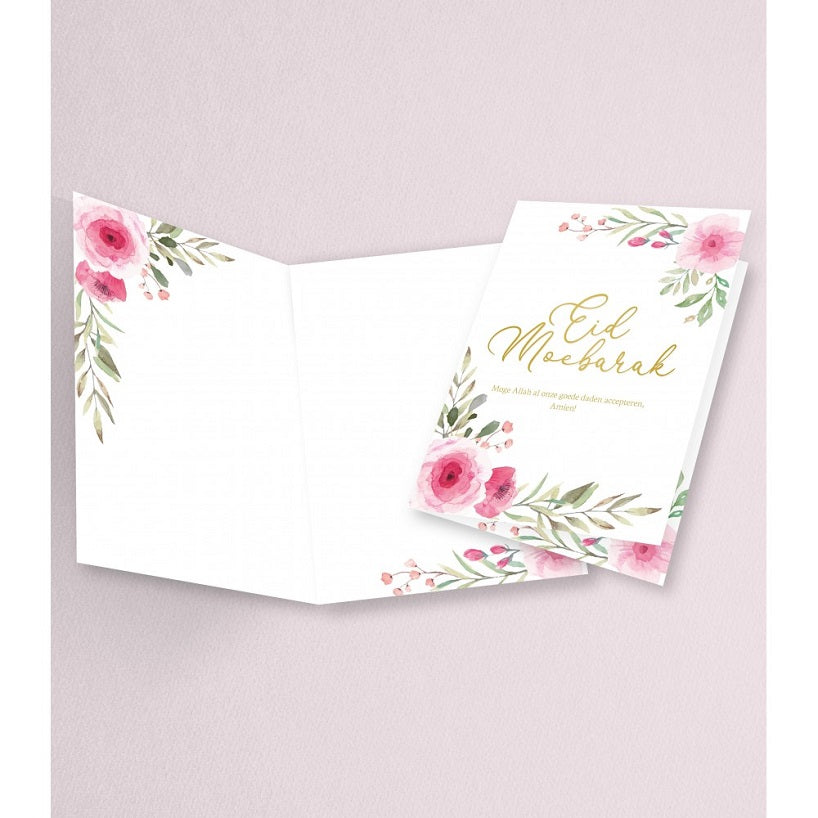 Eid Mubarak Flower Greeting Card